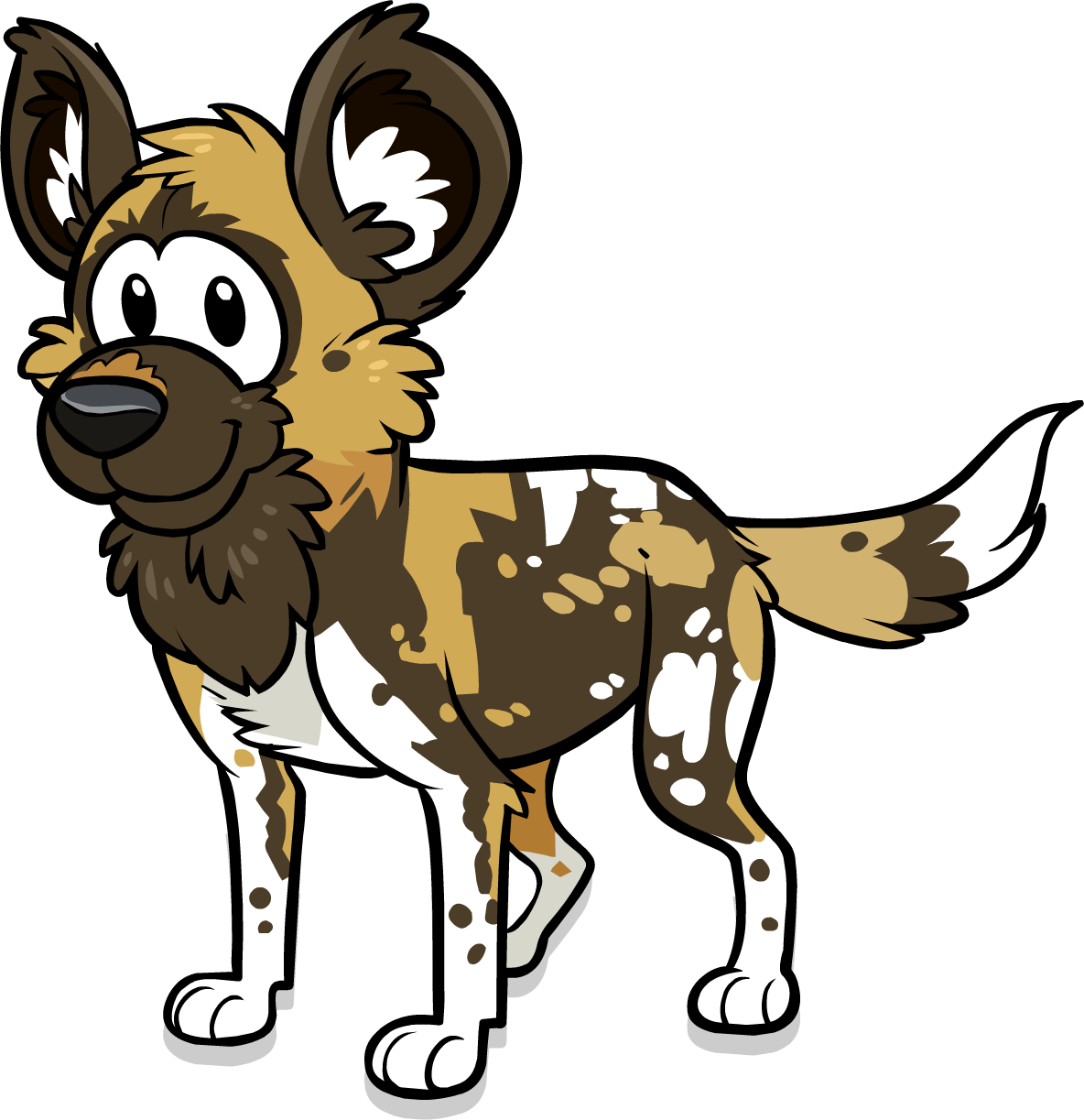 Cp African Painted Dog - Club Penguins Animals (1184x1223), Png Download