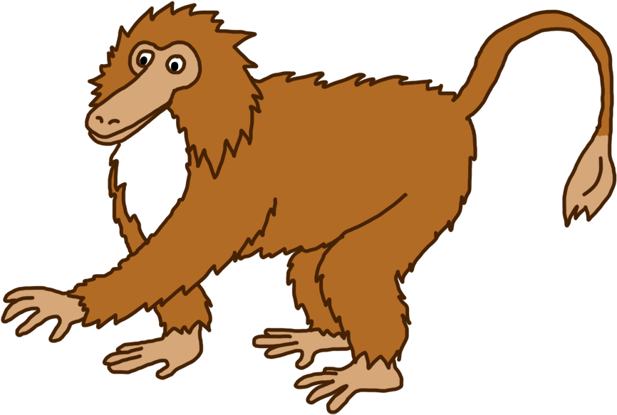 Monkey Graphics - Drawing (886x631), Png Download