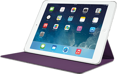 Hinge Flexible Case With Any Angle Stand S$ - Cover Key Ipad Air (393x393), Png Download