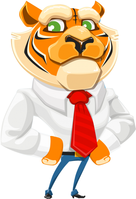 Tiger Vector Png Transparent Image - Vector Graphics (500x701), Png Download
