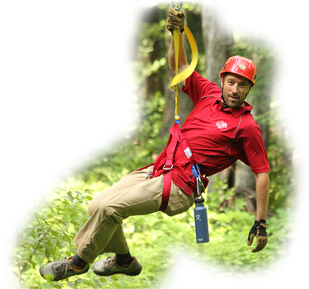 The Adventure Capital Of New England - Zip Lining Berkshire East (600x584), Png Download