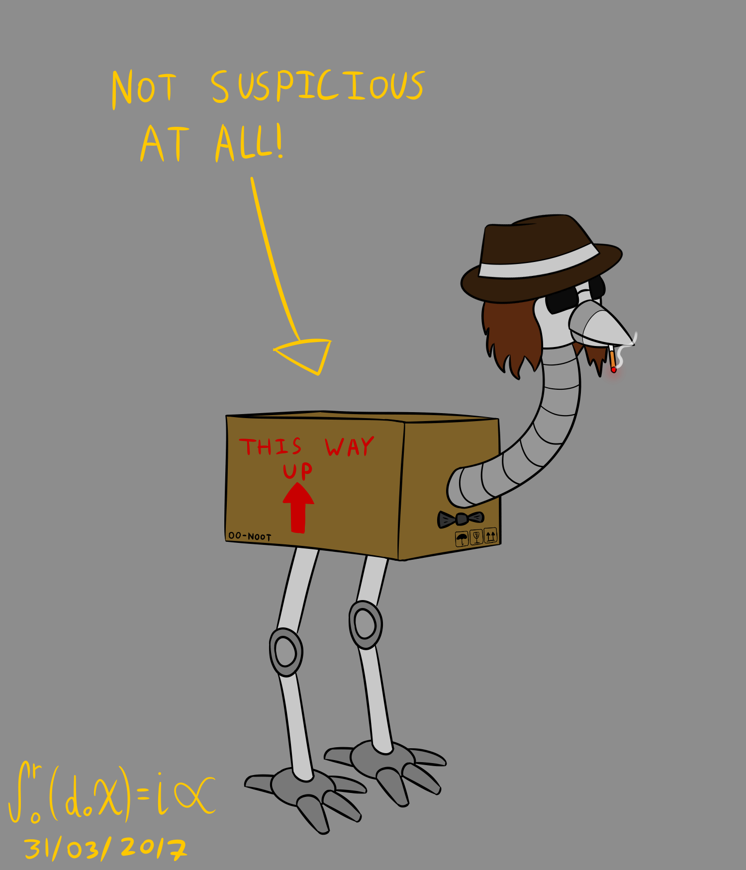 [com] Secret Agent Noot - Cartoon (1500x1750), Png Download