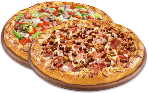 Any 2 X-large Pizzas - Food (500x316), Png Download