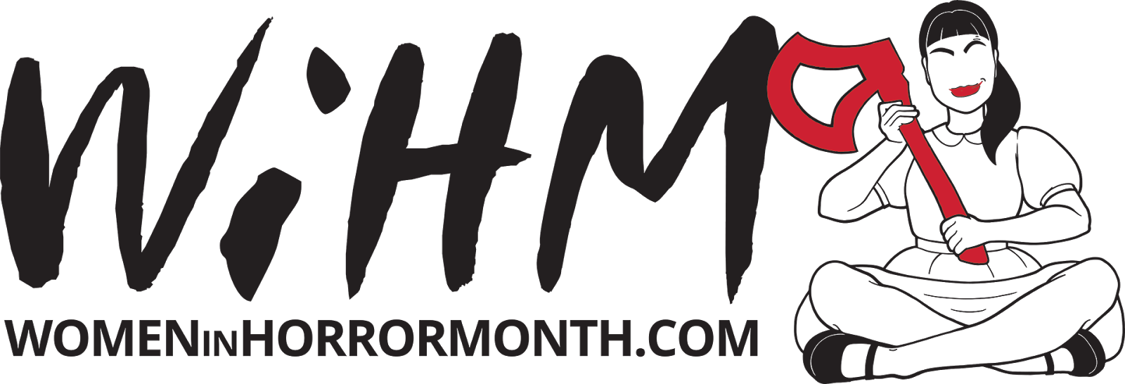 Wihm9 Grrrllogowide Br Xl - Women In Horror Month (1000x341), Png Download