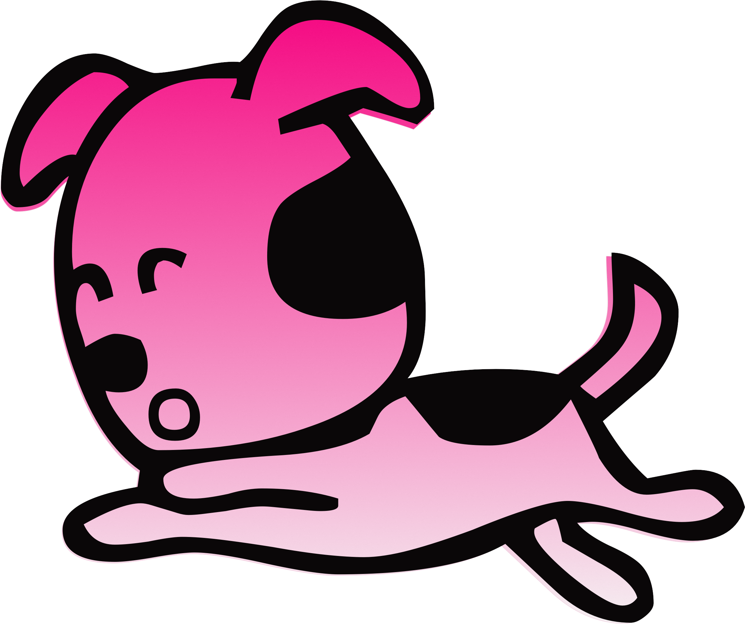 Cute Dog Cartoon Cute Dog Animal 971366 - Puppycorn (2495x2105), Png Download