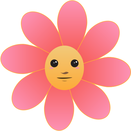 Free Flower Face - Happy Face Flower Transparent (800x800), Png Download