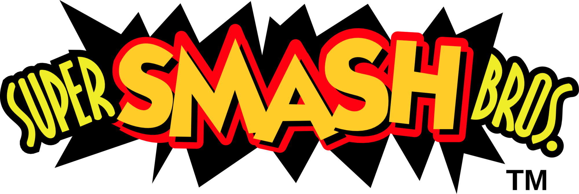 Super Smash Bros 64 Logo Png (2000x672), Png Download