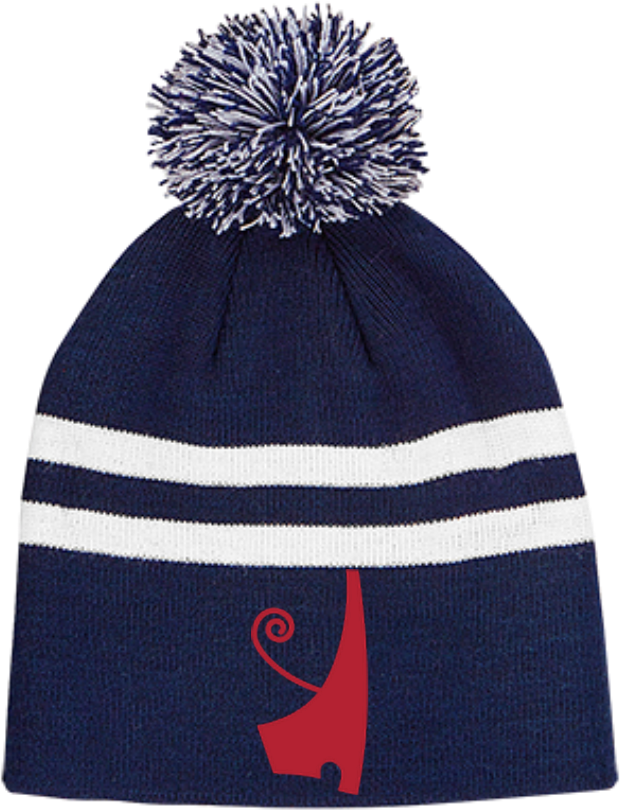 Red Deshret Striped Pom Beanie - Maserati Tt122 Team 365 Striped Pom Beanie (1155x1155), Png Download