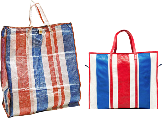 The Cheap Red White Blue Nylon Bags Often Seen In Wet - Balenciaga Red White Blue Bag (700x466), Png Download