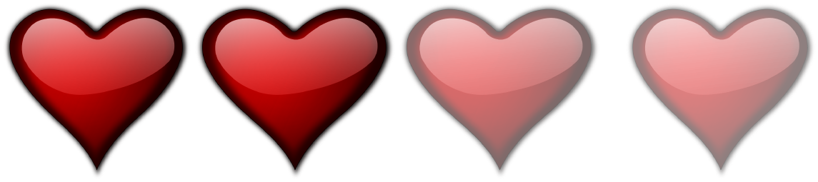 Two Heart Rating - Heart (1200x300), Png Download
