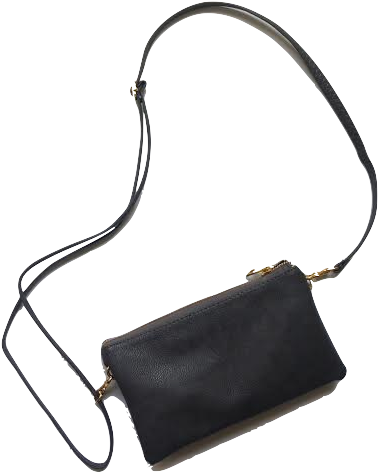 Black Crossbody Monogram Bag (526x526), Png Download