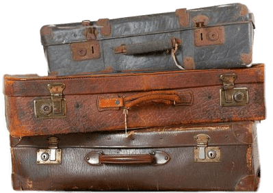 3 Suitcases Photo - Vintage Suitcases Png (400x400), Png Download