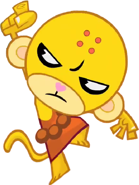 Buddhist Monkey - Buddhist Monkey Happy Tree Friends (500x630), Png Download