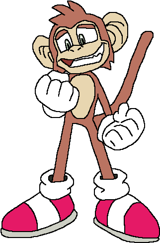 Max The Monkey - Max The Monkey Sonic (342x499), Png Download