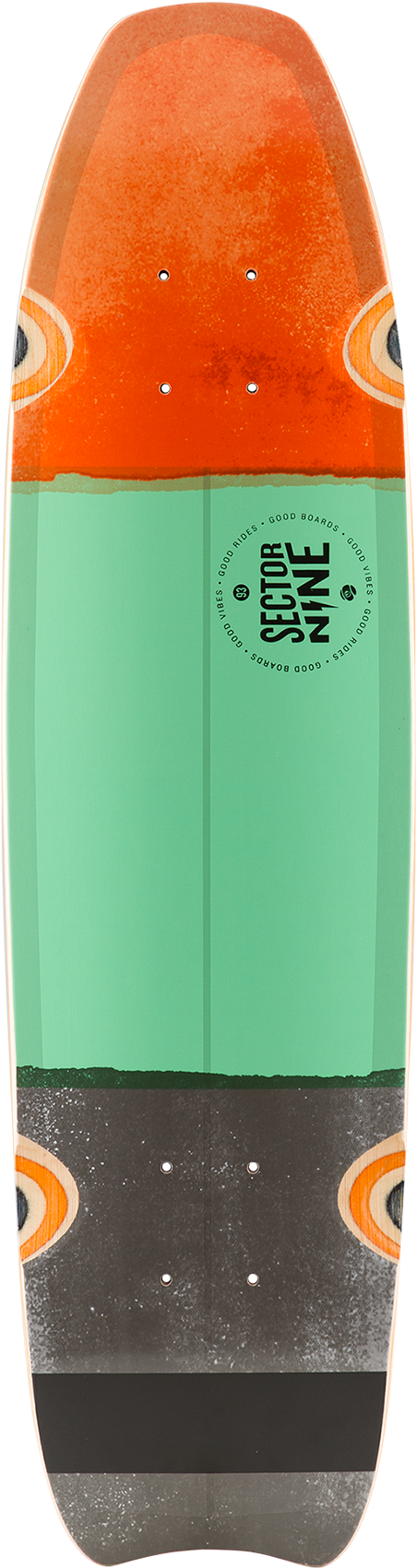 Shark Bite Deck Green - Sector 9 (1800x1800), Png Download