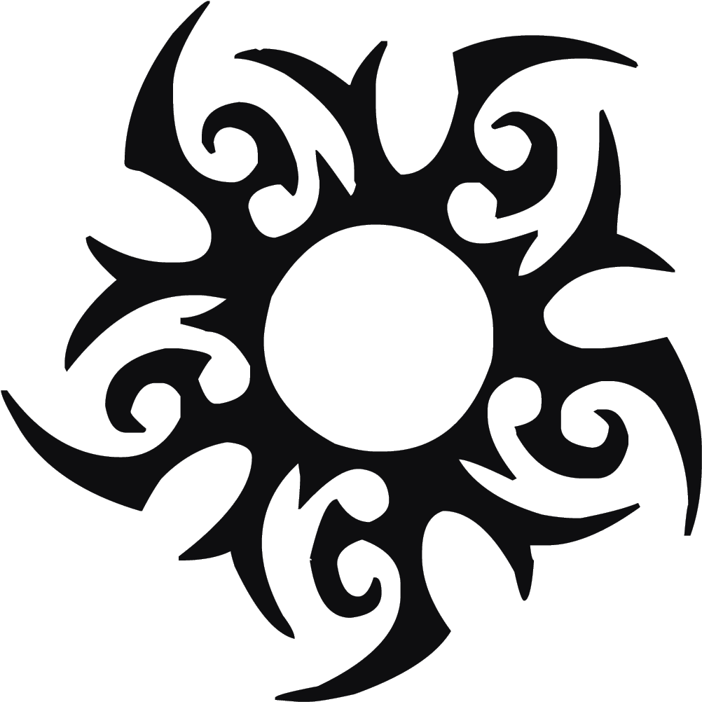 Tribal Sun - Tribal Sun Tattoo Png (1024x1024), Png Download