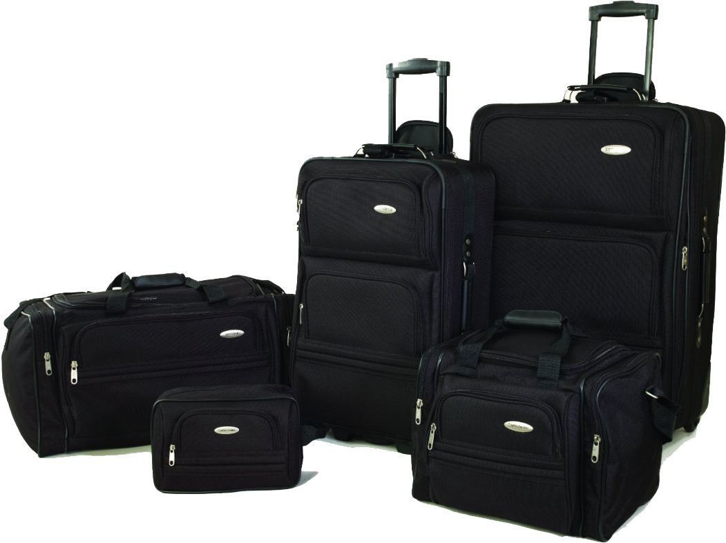 Luggage Png Picture - Samsonite 5-piece Travel Set - Black (1110x810), Png Download