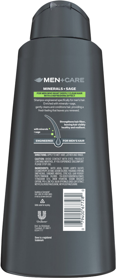 Dove Men Shampoo Ingredients (985x985), Png Download
