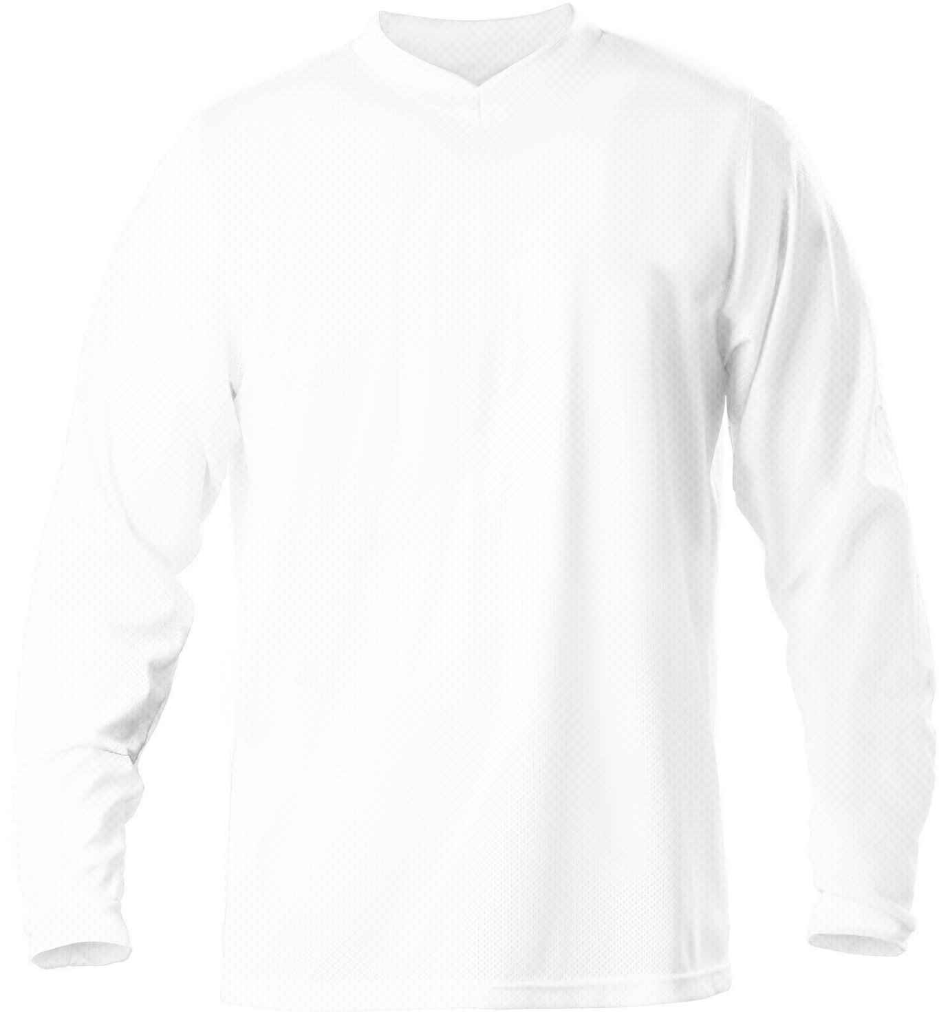 Long Sleeve Jersey 1 (1) - Plain White Long Sleeve T Shirt Back (1482x1483), Png Download