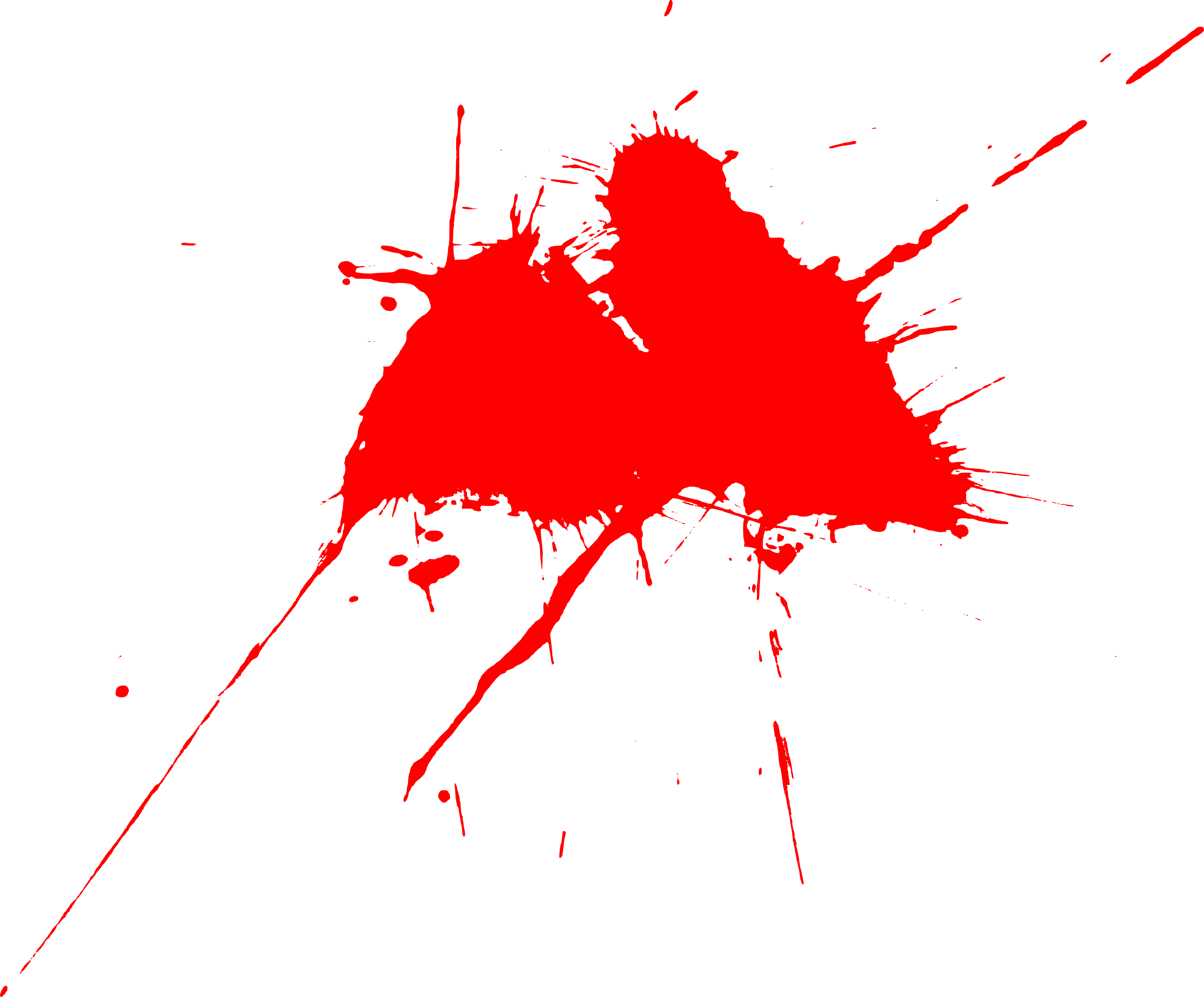 15 Red Paint Splatters - Portable Network Graphics (3500x2898), Png Download