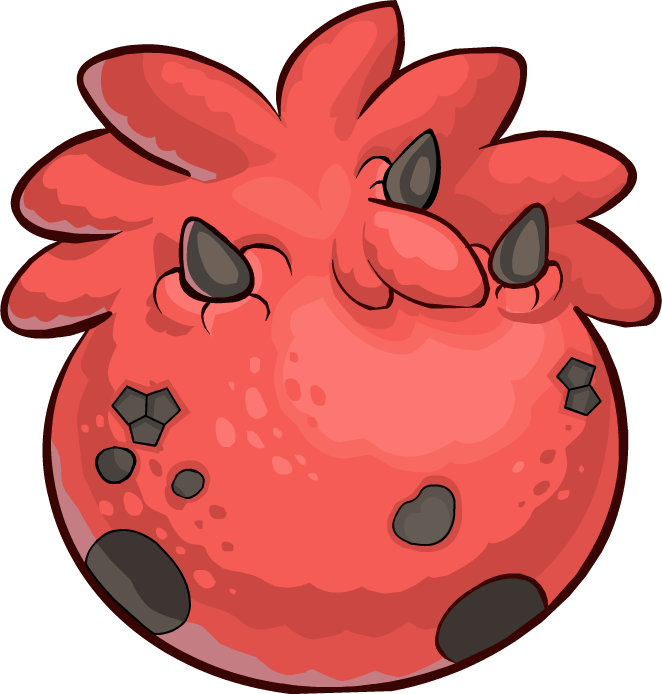 Red Puffle Egg - Club Penguin Dino Eggs (662x694), Png Download