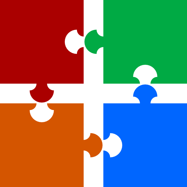 Puzzle Pieces Vector Png (600x600), Png Download