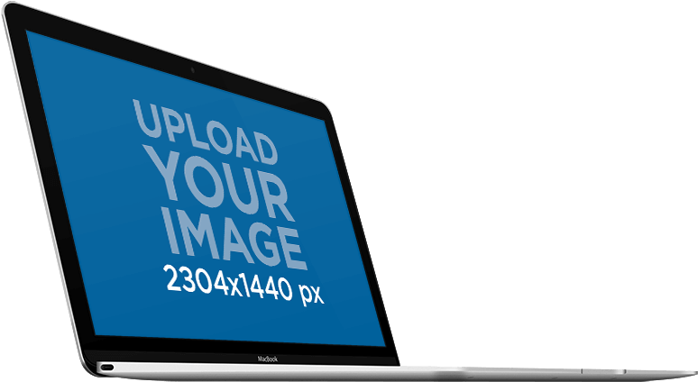 Angled Macbook Png Over Clear Background - Macbook (900x675), Png Download