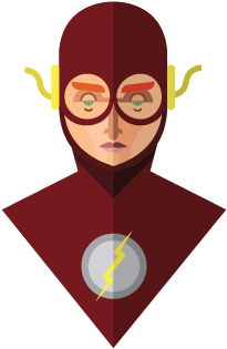 Flash Superhero Logo Png Download - Flash Flat Design (360x432), Png Download
