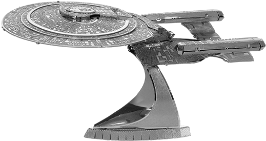 Ncc 1701 D - Fascinations Metal Earth Star Trek Enterprise Ncc-1701-d (550x350), Png Download