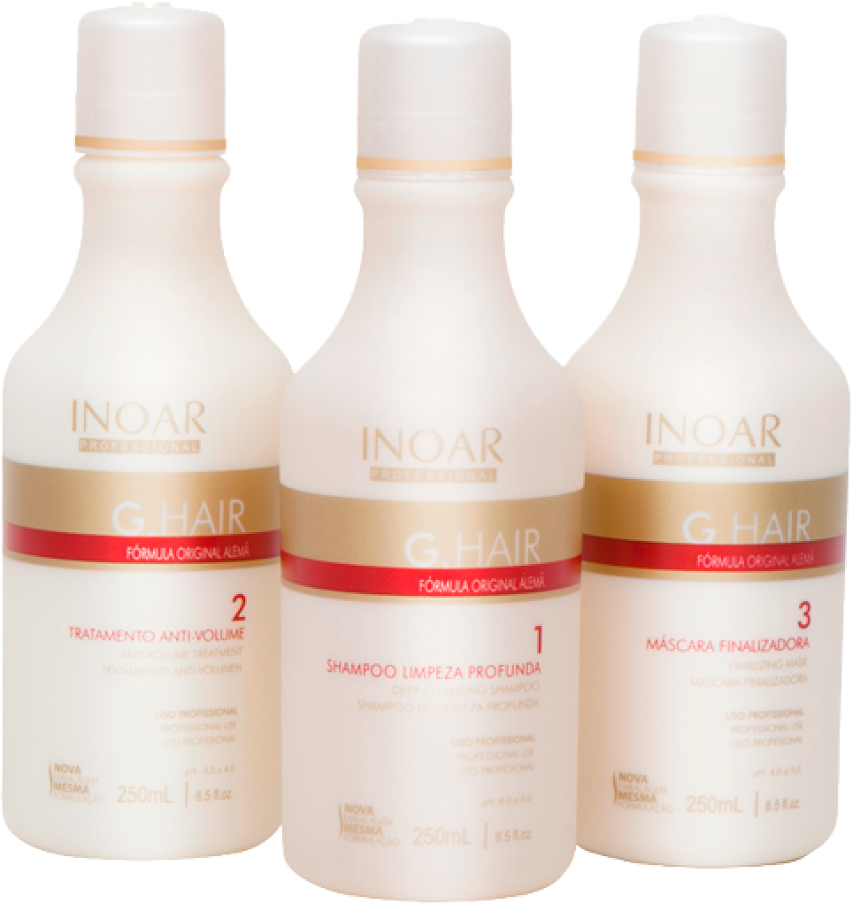Inoar G Hair Limpeza Profunda 3 X 250ml - Inoar Brazilian G Hair Blow Dry Kit (1200x1200), Png Download