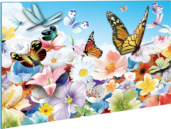 3d Jigsaw Puzzle - Simba Puzzle With 3d Effects Butterfly, Multi Color (600x600), Png Download