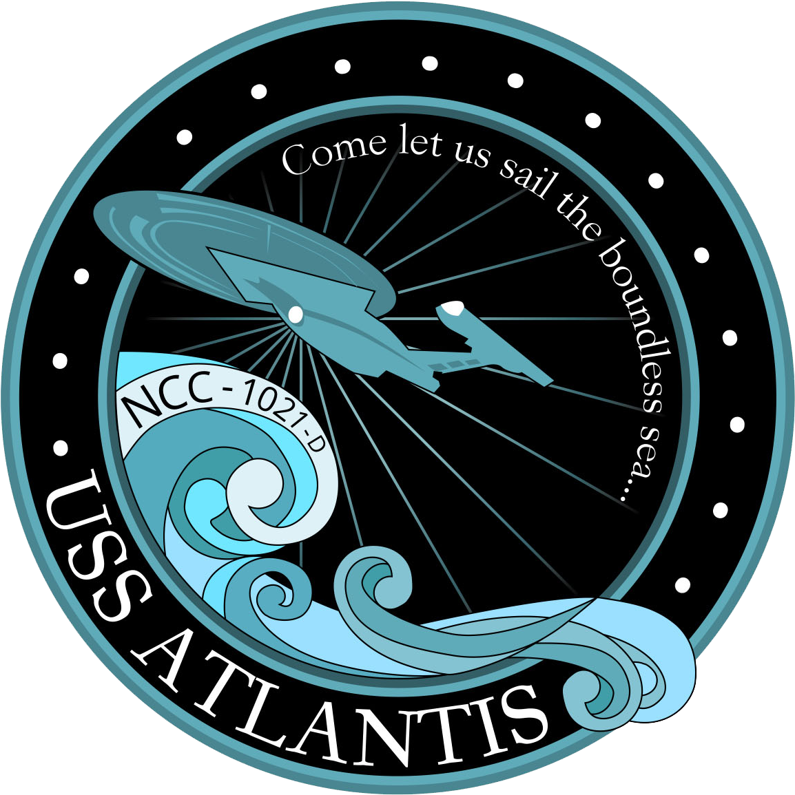 Uss Atlantis Star Trek (1365x1367), Png Download