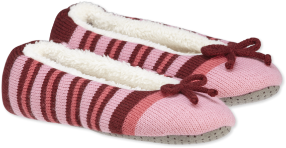 Women's Cozy Ballet Slippers - Slip-on Shoe (570x570), Png Download