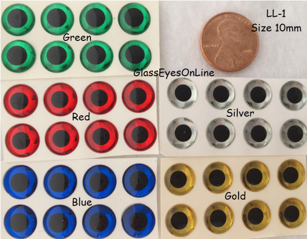 10mm Fish Lure Eyes Plastic 3-d Flat Back - Quarter (600x600), Png Download