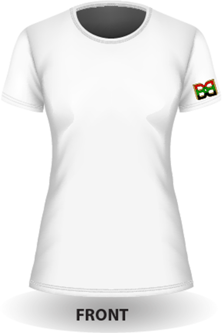 Simple Ladies White Tee Front - Active Shirt (460x659), Png Download