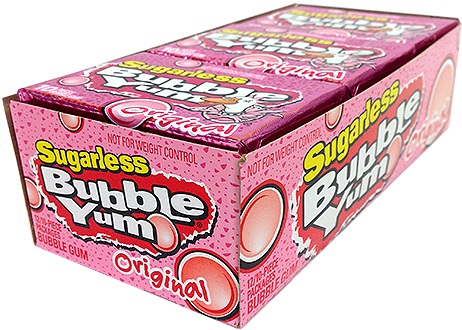 Sugarless Bubble Yum Original Bubble Gum - Bubble Yum Bubble Gum, Sugarless, Peppermint - 12 - (500x500), Png Download