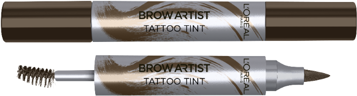 Duo Ended Long Lasting Tattoo Tint - L Oreal Paris Brow Artist Tattoo Tint (800x249), Png Download