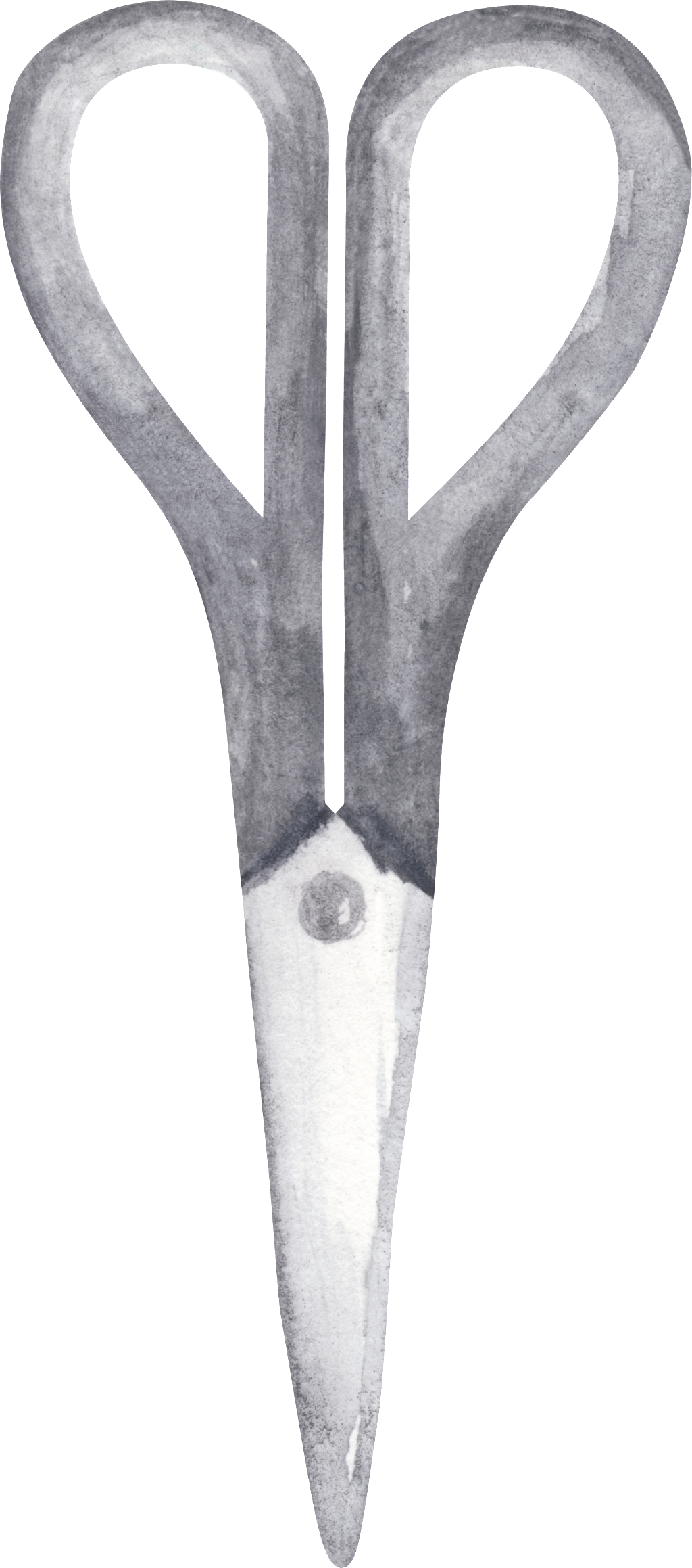 Black And White Scissors Cartoon Transparent - Portable Network Graphics (1024x2318), Png Download