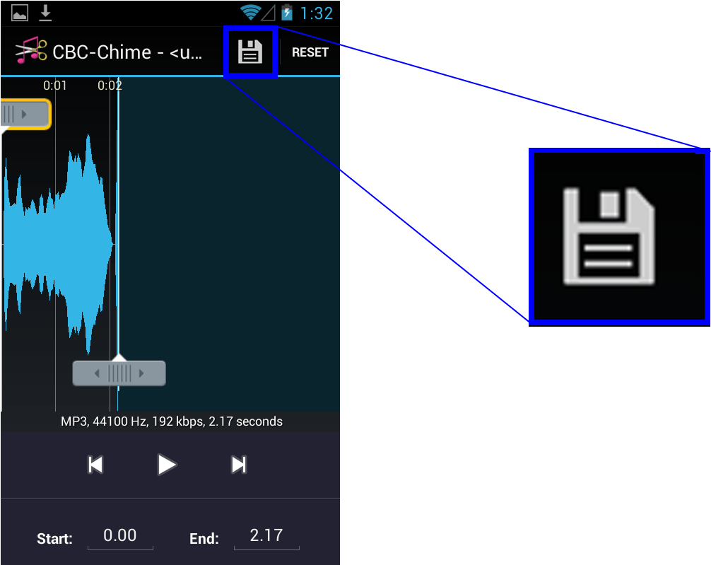 Ringdroid Save Button - Ringdroid (1025x860), Png Download