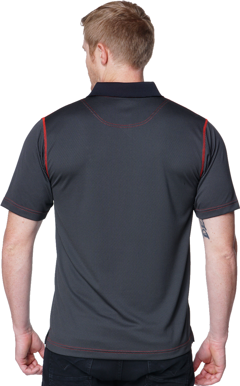 Br1702 Mens Carbon Fiber Polo - T-shirt (1200x1351), Png Download