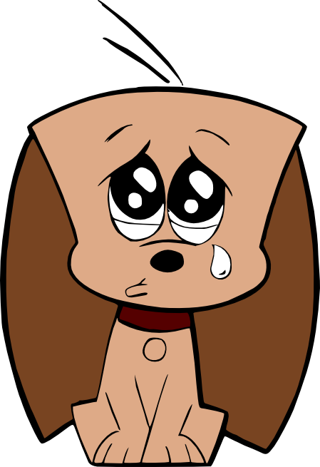 Sad Puppy Svg - Sad Puppy Face Clip Art (449x655), Png Download
