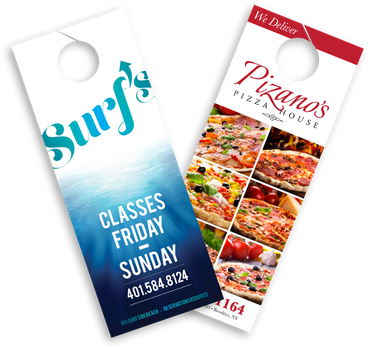 Business Door Hanger Printing Manhattan - Door Hangers Png (368x349), Png Download