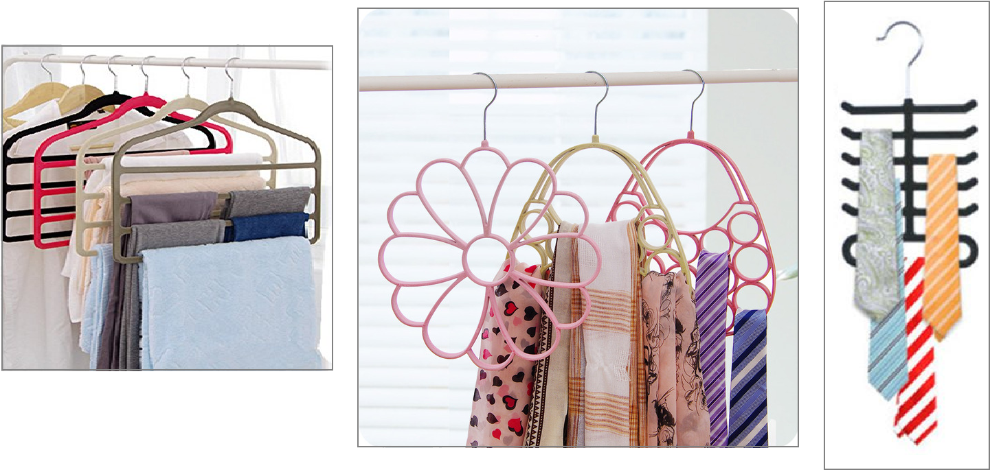 Tie Rack / Hanger Flocked Non Slip Coating - Also Belt, (1529x781), Png Download