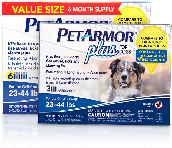 Petarmor Plus Flea And Tick Prevention For Medium Dogs - Petarmor - Plus For Dogs Flea And Tick Squeeze-on 45-88 (640x640), Png Download