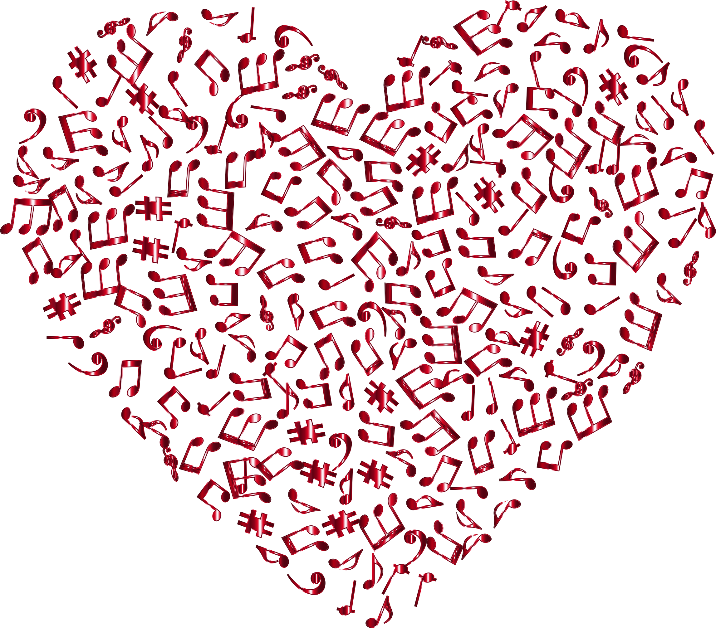 This Free Icons Png Design Of Crimson Musical Heart (2294x2013), Png Download