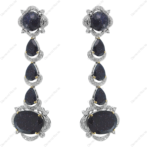 Sparkling Star With Crescent Moon Earring - Earrings (600x600), Png Download