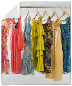 Colorful Clothes Choice Of Casual Clothes On Wooden - Clothes Hanger (400x400), Png Download