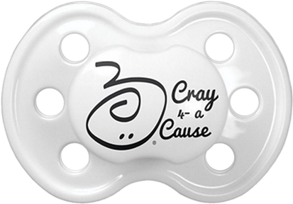 Pacify With A Purpose Cray 4 A Cause Pacifier Binky - Pacifier (460x579), Png Download