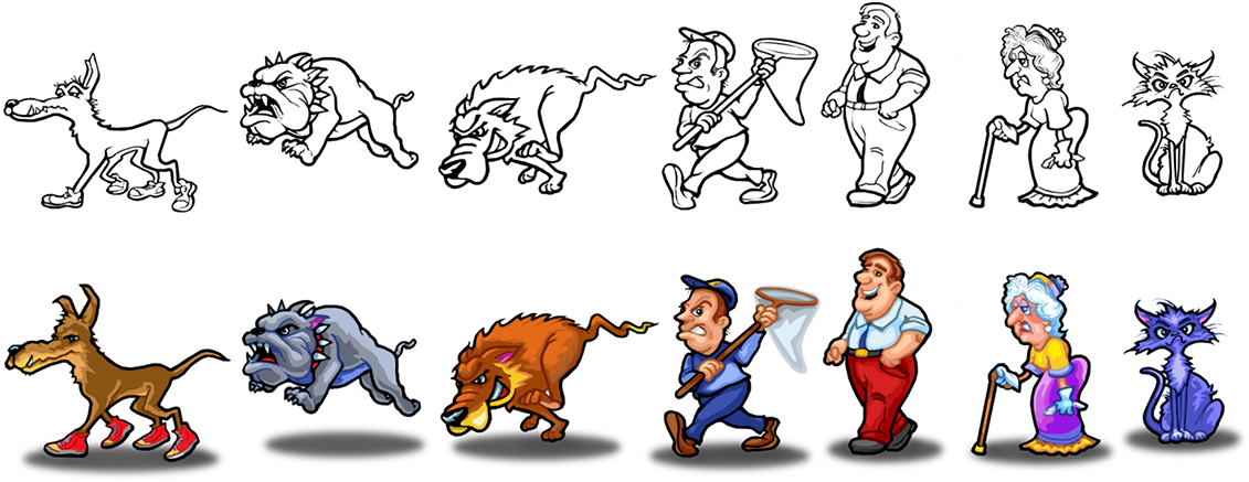 A "binky" Load Screen - Cartoon (1200x494), Png Download