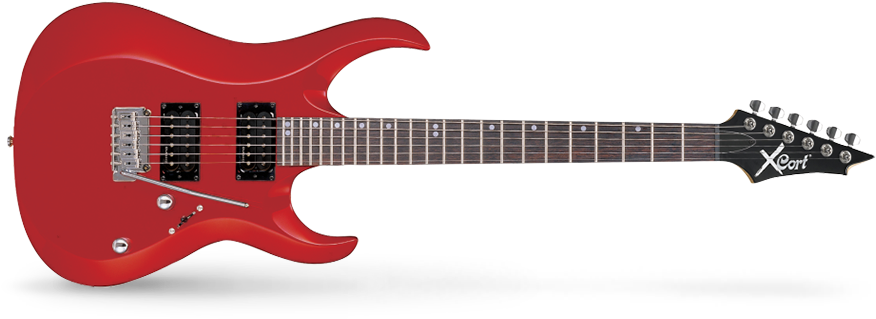 Cort X-4 Electric Guitar - Red Metallic (980x400), Png Download